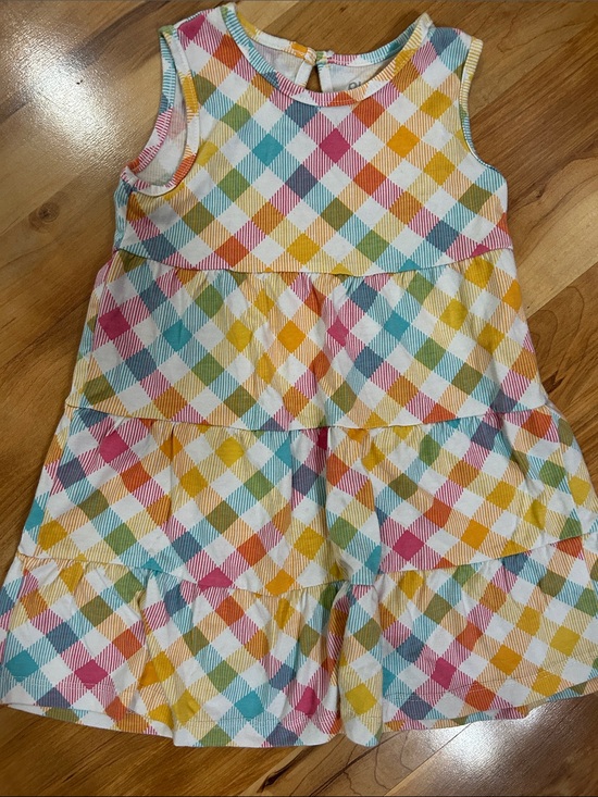planet Cotton Other - Planet Cotton Sleeveless Tiered Gingham Dress 3 T in Multicolor Check